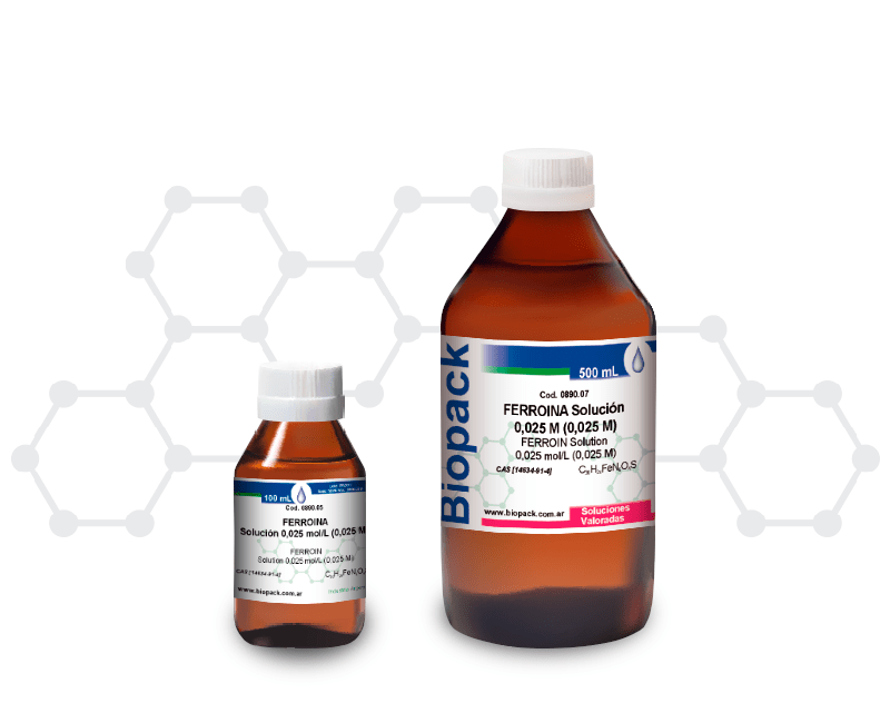 FERROINA Solución 0,025 mol/L (0,025 M)