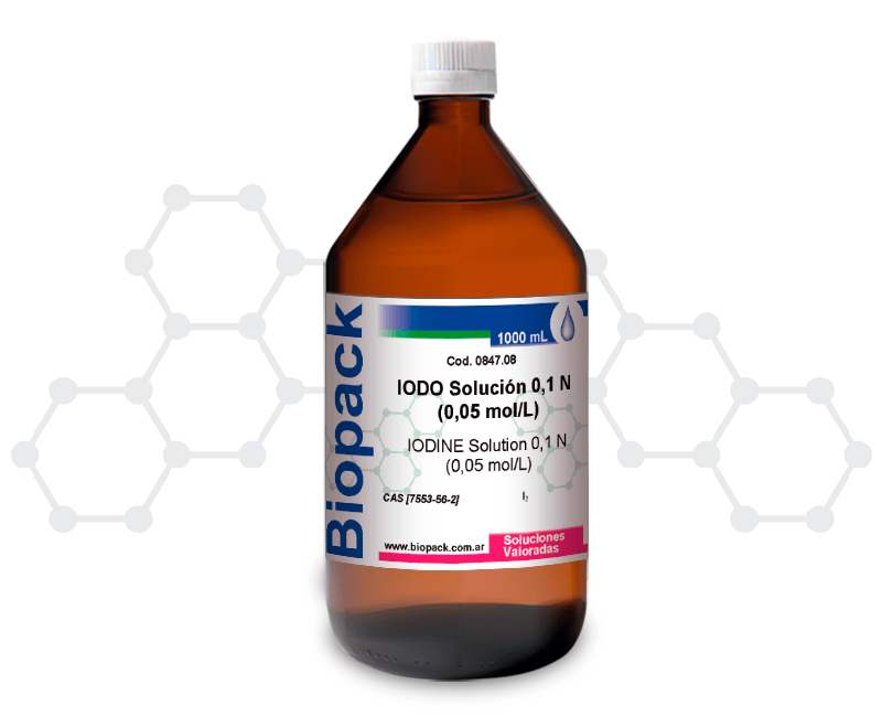 IODO Solución 0,1 N (0,05 mol/L)